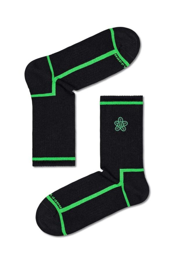 Happy Socks Squiggly Flower 3/4 Crew Sock (Size: 36-40)