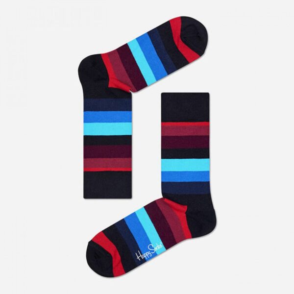 Happy Socks Stripe Sock Black-Red (Size: 41-46)