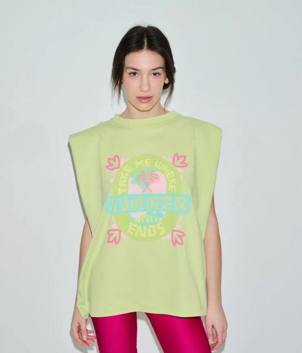 PCP Summer Never Ends Lime Sleeveless T-Shirt (One Size)