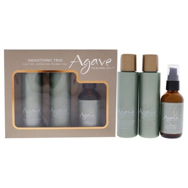 Agave Healing Oil - Take Home Smoothing Trio (Shampoo 89ml, Conditioner 89ml, Treatment 59ml)
